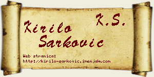 Kirilo Šarković vizit kartica